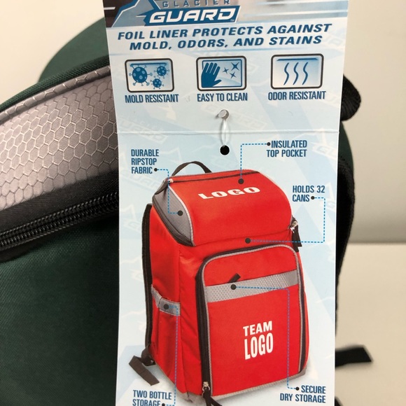 Green Bay Packers Insulated Backpack Cooler 32 Can capacity Tailgate NFL NWT - Picture 8 of 11